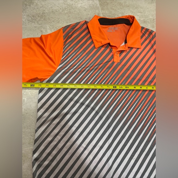 Nike Dri-Fit Tour High Stretch Colorblock Golf Polo Shirt Orange Men's L - Picture 7 of 7